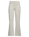 Masscob Woman Jeans Light Grey Size 8 Organic Cotton, Cotton, Polyester, Elastane