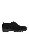 Bruglia Woman Lace-up Shoes Black Size 11 Soft Leather In Black
