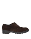 Bruglia Woman Lace-up Shoes Brown Size 11 Soft Leather
