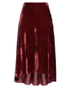 Pomandère Woman Midi Skirt Burgundy Size 6 Viscose, Polyamide In Red