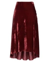 Pomandère Woman Midi Skirt Burgundy Size 4 Viscose, Polyamide In Red
