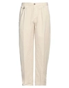 Berna Man Pants Beige Size 32 Cotton