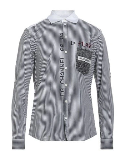 Dolce & Gabbana Man Shirt Steel Grey Size 15 ¾ Cotton, Polyamide, Elastane