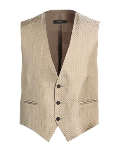 Preludio By A.n. Preludio By A. N. Man Tailored Vest Beige Size 40 Viscose, Acetate