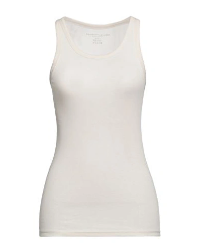 Majestic Filatures Woman Tank Top Ivory Size 1 Lyocell, Cotton In White