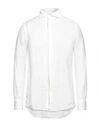 Glanshirt Man Shirt White Size 17 ¾ Linen