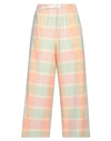 White Sand Woman Pants Apricot Size 6 Cotton, Viscose In Orange