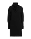 Federica Tosi Woman Mini Dress Black Size 4 Wool, Cashmere