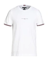 Tommy Hilfiger Man T-shirt Cream Size L Cotton In White