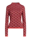Versace Woman Turtleneck Red Size 8 Silk