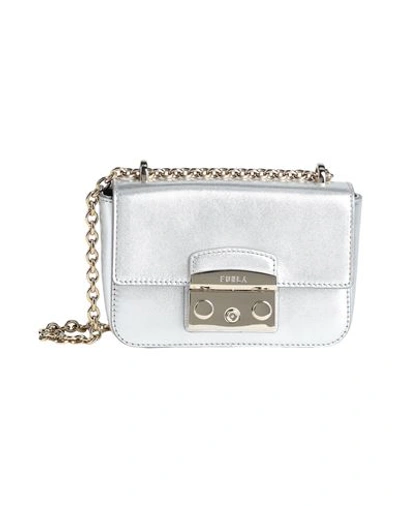 Furla Woman Shoulder Bag Silver Size - Calfskin In Silver