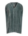 Rick Owens Woman Top Deep Jade Size 8 Viscose, Silk In Green