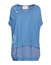 Elisa Cavaletti By Daniela Dallavalle Woman T-shirt Azure Size 4 Viscose, Polyamide, Elastane In Blue