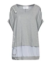Elisa Cavaletti By Daniela Dallavalle Woman T-shirt Light Grey Size 4 Viscose, Polyamide, Elastane