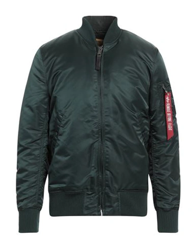 ALPHA INDUSTRIES ALPHA INDUSTRIES MAN JACKET DARK GREEN SIZE S NYLON 