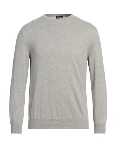 Drumohr Man Sweater Light Grey Size 40 Cotton