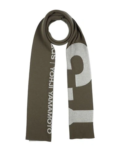 Y-3 Man Scarf Military Green Size - Wool, Polyester