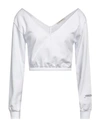 Hinnominate Woman Sweatshirt White Size M Cotton, Elastane