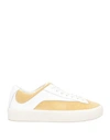 By Far Woman Sneakers Mustard Size 7 Soft Leather In Yellow