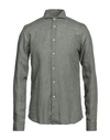 Brian Dales Man Shirt Military Green Size 15 ½ Linen