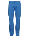 Jeckerson Man Pants Bright Blue Size 29 Cotton, Elastane