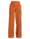 Shaft Woman Pants Orange Size 30 Viscose, Cotton, Elastane