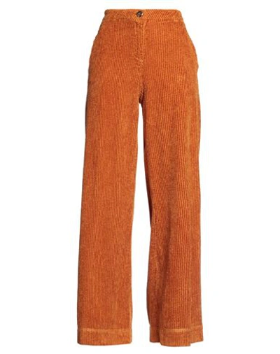 Shaft Woman Pants Orange Size 25 Viscose, Cotton, Elastane