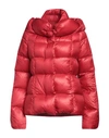 ERMANNO DI ERMANNO SCERVINO ERMANNO DI ERMANNO SCERVINO WOMAN PUFFER RED SIZE 6 POLYAMIDE