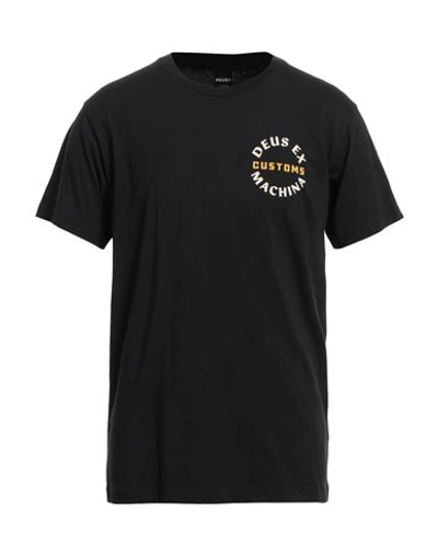 Deus Ex Machina Man T-shirt Black Size Xl Organic Cotton