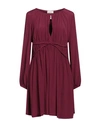 Semicouture Woman Mini Dress Burgundy Size 8 Acetate, Silk In Purple