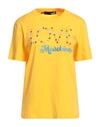 Love Moschino Woman T-shirt Ocher Size 4 Cotton, Elastane In Yellow