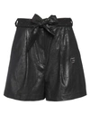 Gaelle Paris Gaëlle Paris Woman Shorts & Bermuda Shorts Black Size 6 Polyester, Elastane