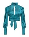 Alice Miller Woman Top Deep Teal Size S Polyester, Elastane In Green