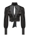 Alice Miller Woman Top Black Size L Polyester, Elastane In Black