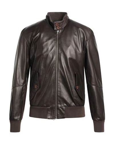 Masterpelle Man Jacket Dark Brown Size Xxl Soft Leather