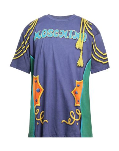 Moschino Man T-shirt Purple Size 42 Cotton