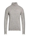 Mauro Grifoni Grifoni Man Turtleneck Grey Size 38 Polyamide, Viscose, Polyester, Alpaca Wool, Acrylic In Grey