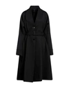 HIGH HIGH WOMAN COAT BLACK SIZE 12 POLYESTER