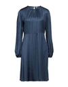 Robert Friedman Woman Midi Dress Navy Blue Size Xl Viscose In Navy Blue