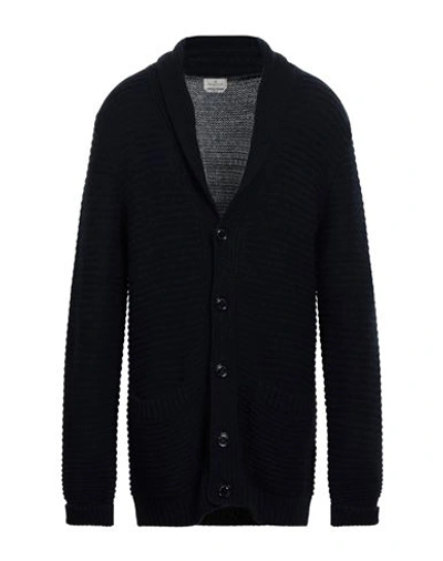 Brooksfield Man Cardigan Midnight Blue Size 46 Acrylic, Alpaca Wool, Wool