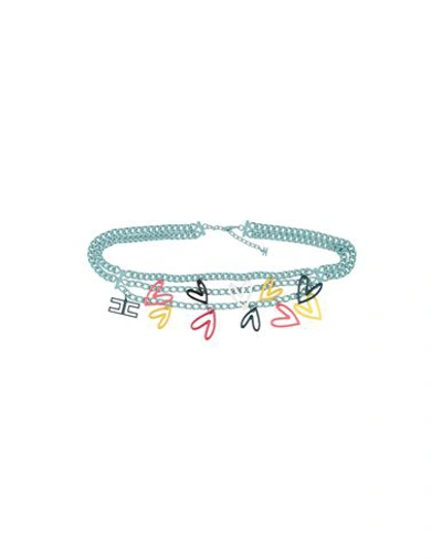 Elisabetta Franchi Woman Belt Turquoise Size 4 Metal In Blue