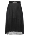 Elisabetta Franchi Woman Midi Skirt Black Size 6 Polyester In Black