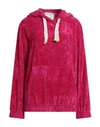 Erika Cavallini Woman Sweatshirt Fuchsia Size 6 Viscose, Cotton, Elastane In Pink