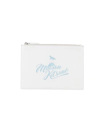 Maison Kitsuné Woman Pouch White Size - Bovine Leather