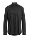 Brian Dales Man Shirt Black Size 16 Cotton, Polyamide, Elastane