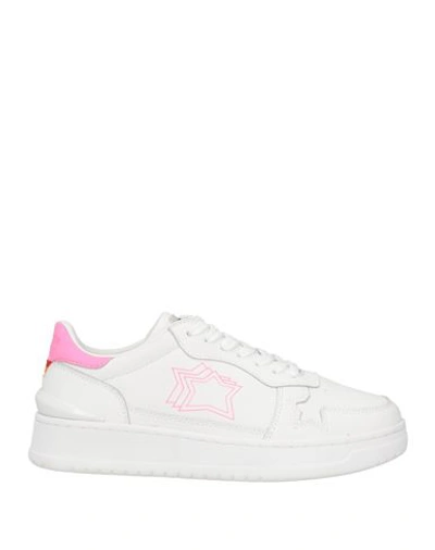 Atlantic Stars Woman Sneakers White Size 7 Soft Leather
