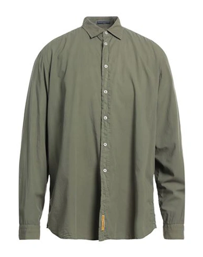 B.d.baggies B. D.baggies Man Shirt Military Green Size S Linen In Green