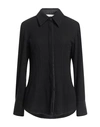 Chloé Woman Shirt Black Size 10 Virgin Wool, Cashmere