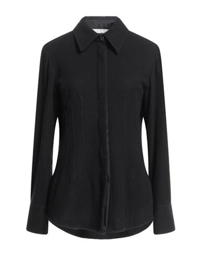 Chloé Woman Shirt Black Size 10 Virgin Wool, Cashmere