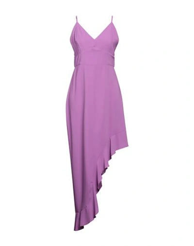 Kontatto Woman Midi Dress Mauve Size M Polyester In Purple